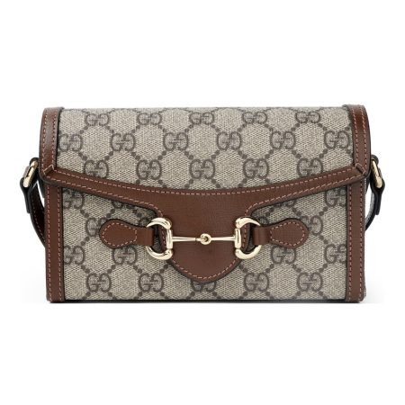 Gucci Horsebit 1955 Canva&Leather Shoulder Bag - Image 1