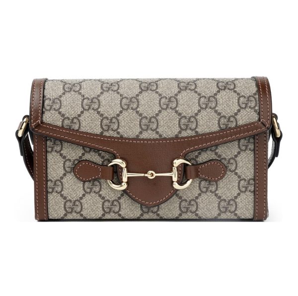 Gucci Horsebit 1955 Canva&Leather Shoulder Bag
