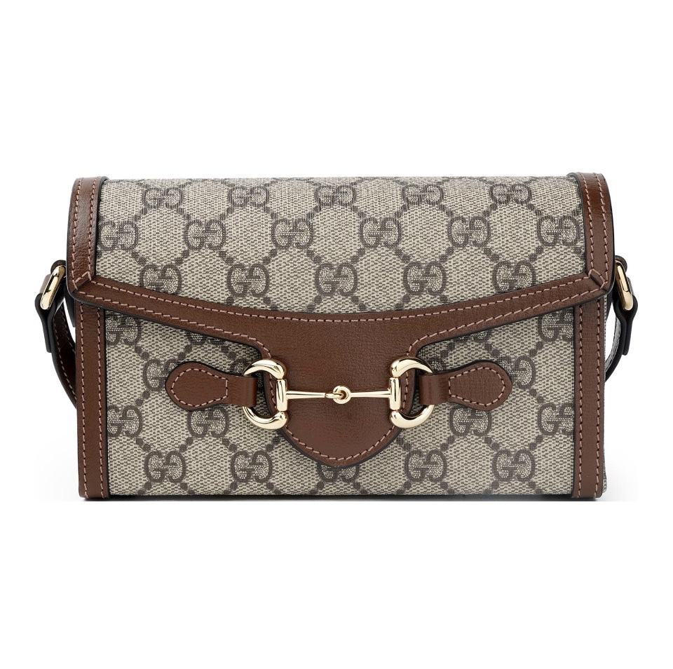 Gucci Horsebit 1955 Canva&Leather Shoulder Bag - Image 1