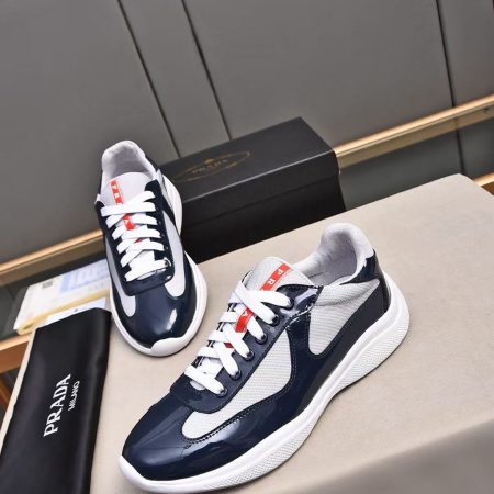 Prada Men Shoes Dark Blue - Image 4