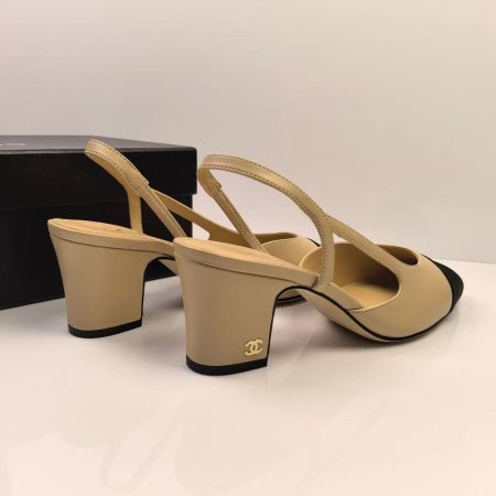 Chanel CC Sling Back Beige - Image 6
