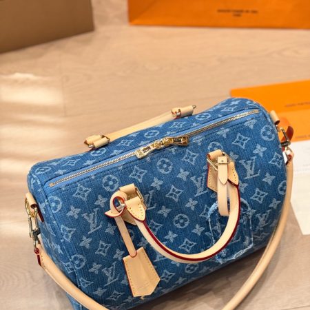 LV Speedy Soft 30 Monogram Denim Bag - Image 9