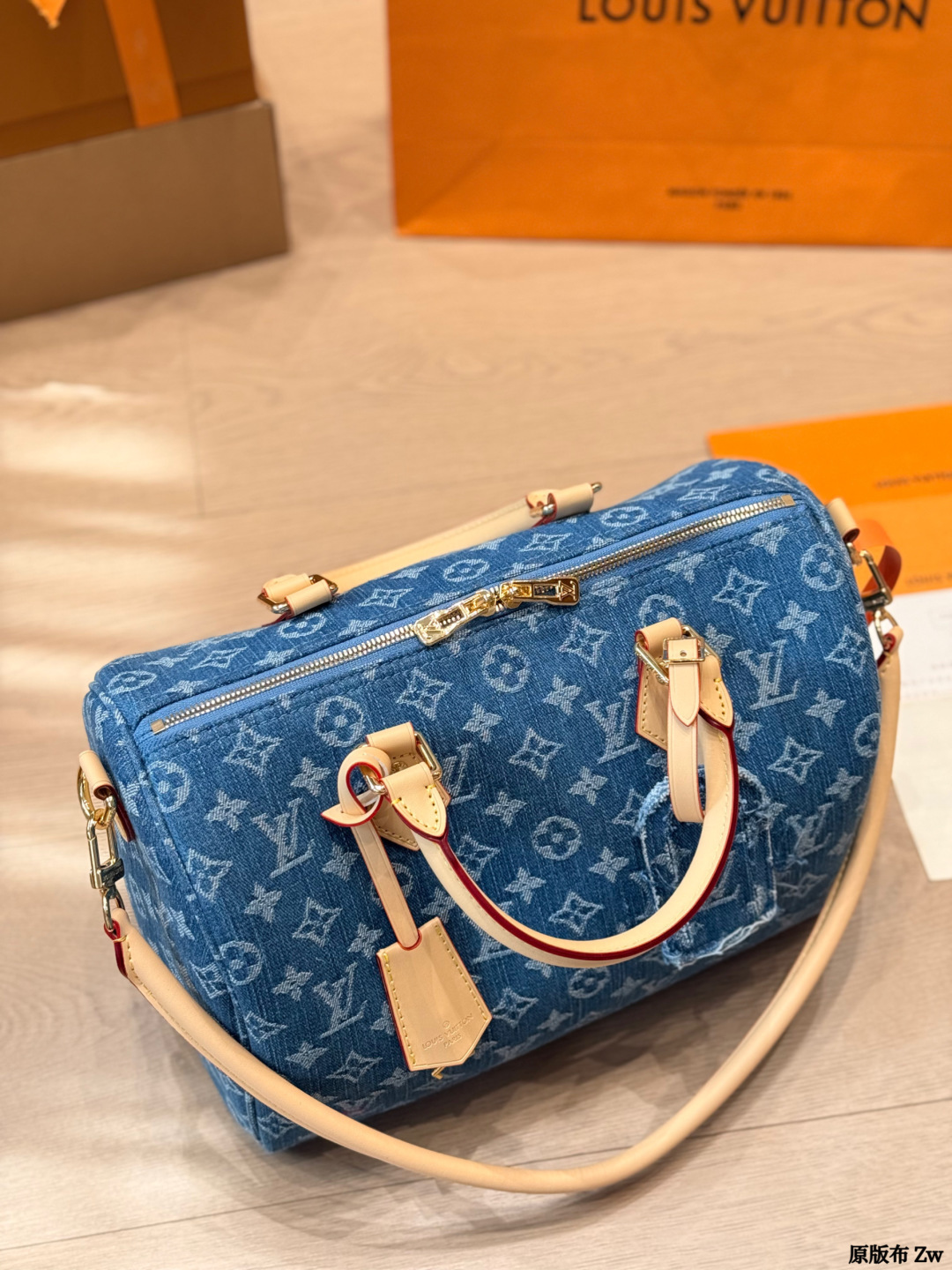 LV Speedy Soft 30 Monogram Denim Bag - Image 9