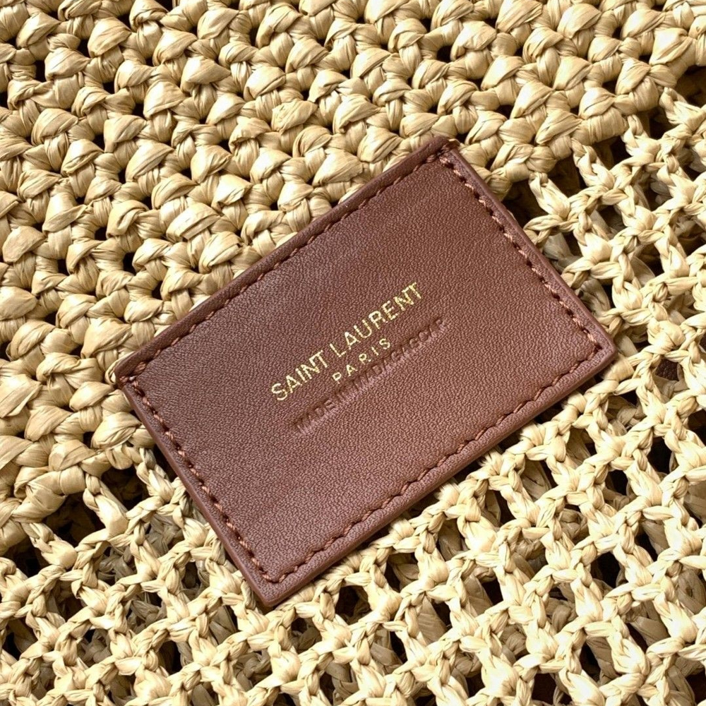 YSL Saint Laurent Raffia Icare Shopping Tote Bag - Image 8