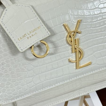 Saint Laurent YSL Sunset Medium in Crocodile-Embossed Top Quality - Image 6