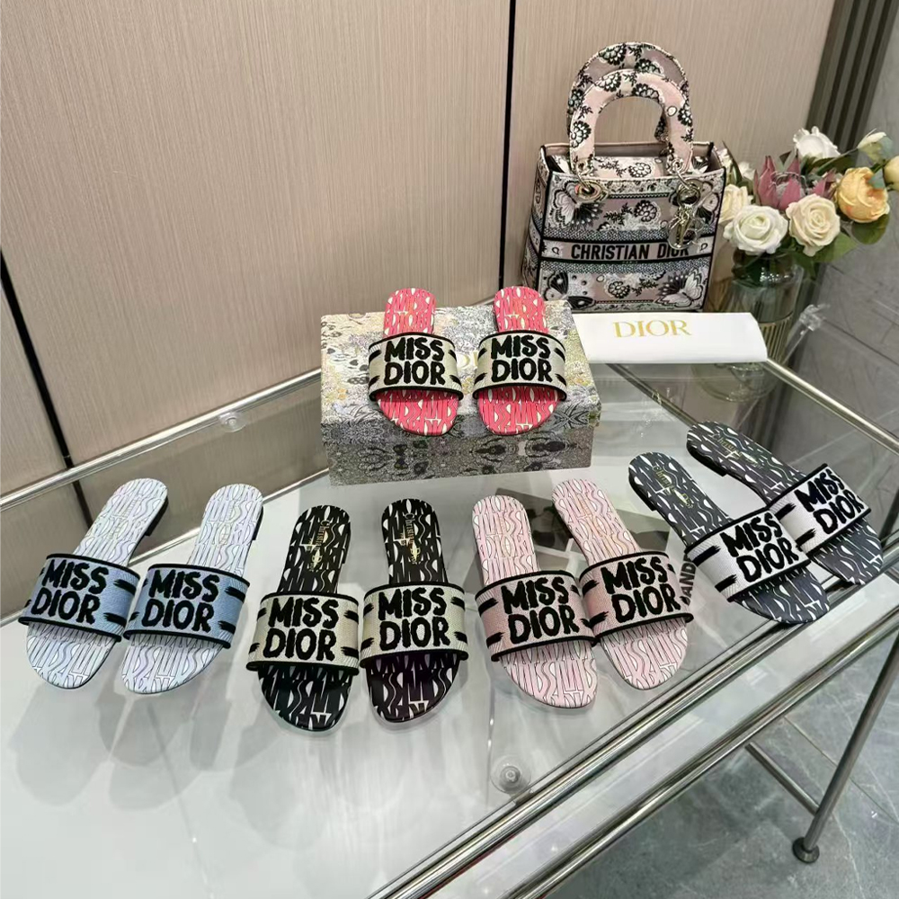 Dior Dway Miss Dior Allover Motif Sandals - Image 3