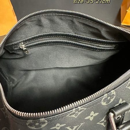 LV Keepall Bandoulière 35 Monogram Eclipse Bag - Image 9