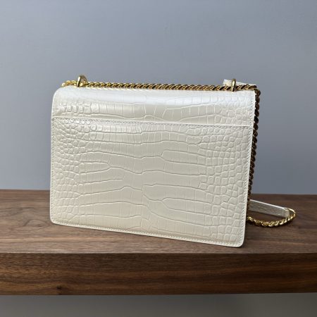 Saint Laurent YSL Sunset Medium in Crocodile-Embossed - Image 3