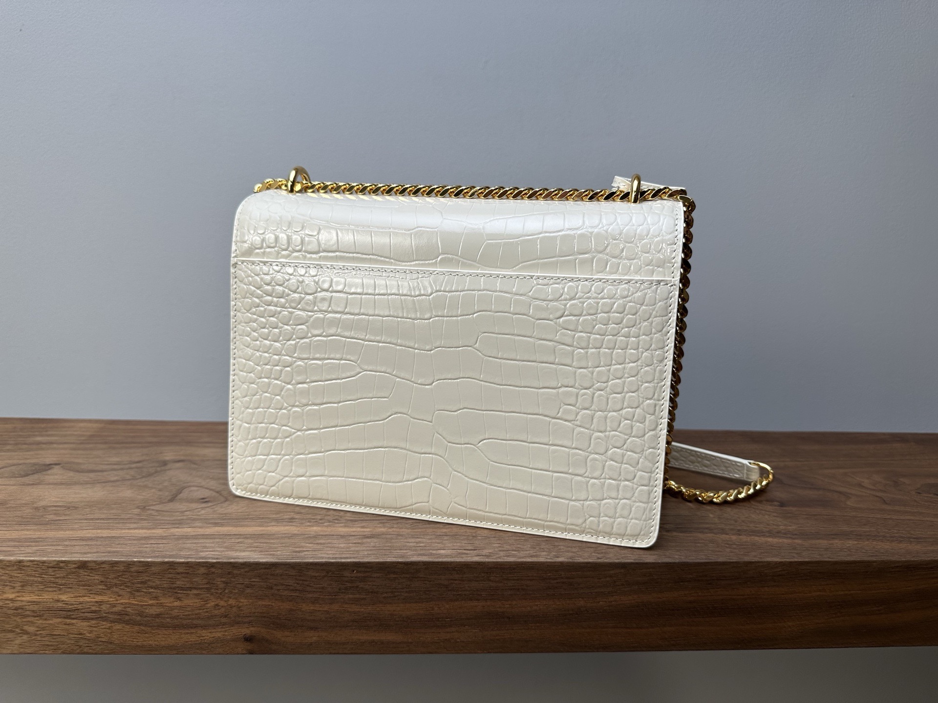 Saint Laurent YSL Sunset Medium in Crocodile-Embossed - Image 3
