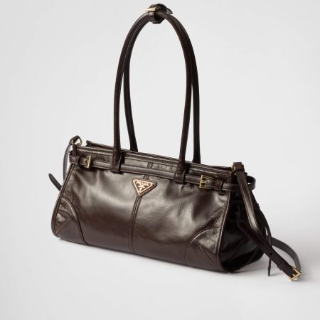 Prada Tote Bag Brown Soft-Lux Handbag Top Quality - Image 4