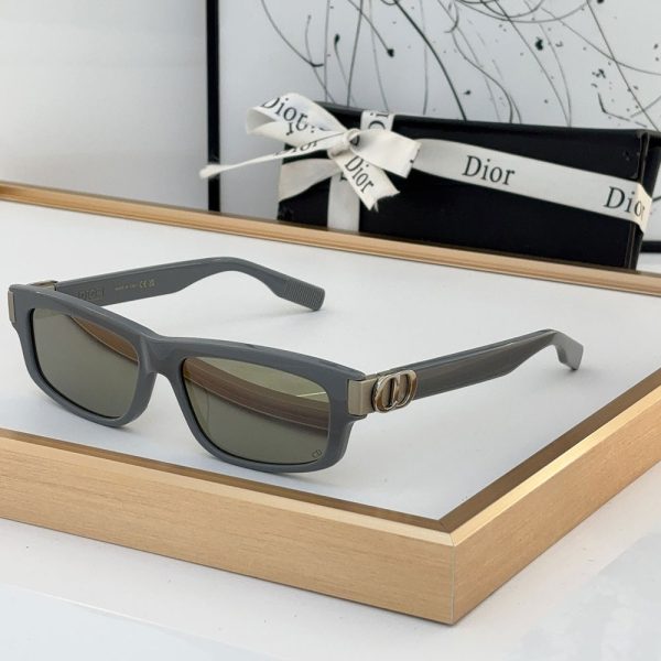 Dior Mirror Leg Stereoscopic Logo Acetate Fibre sunglasses Top quality