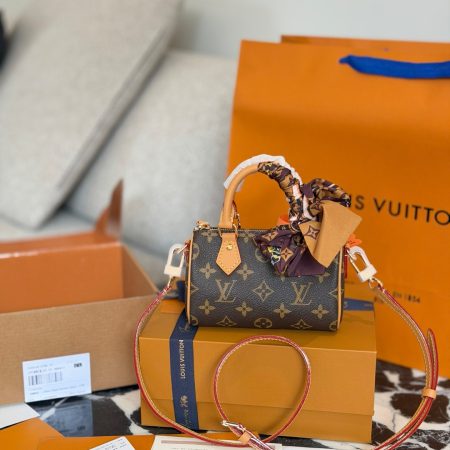 LV Nano Speedy Bag With Scarf