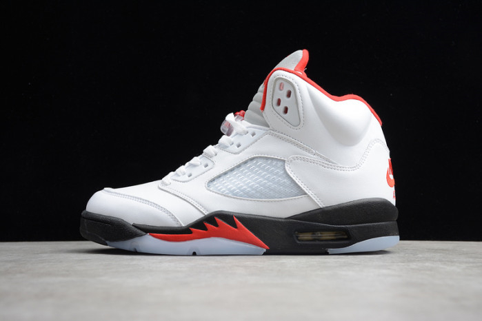 Air Jordan 5 Fire Red 2020 Silver Tongue DA1911-102 - Image 14