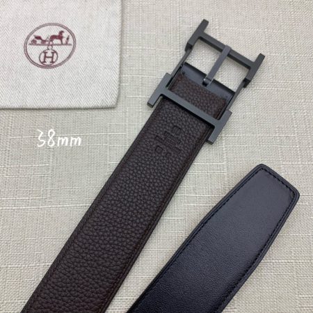 Hermes H Belt Buckle & Reversible Black For Women, Women Belt 380MM - Image 3