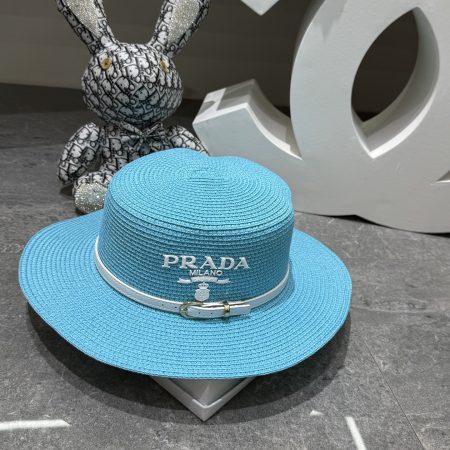 Prada Flat-Brimmed Straw Hat - Image 8