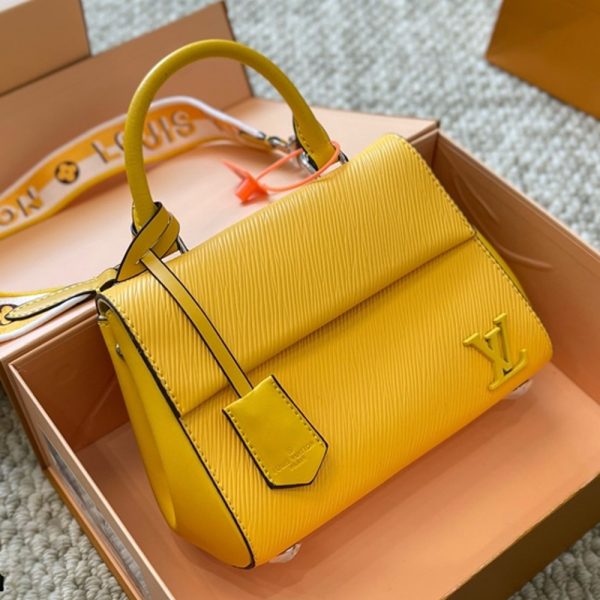 LV Cluny Grained Leather Shoulder Handbag