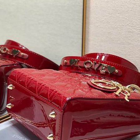 Dior Small Lady Bag - Lacquered Calfskin - Image 10