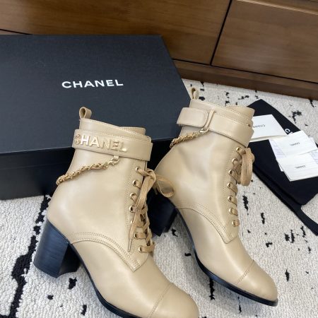 Chanel Chain Combat Boots