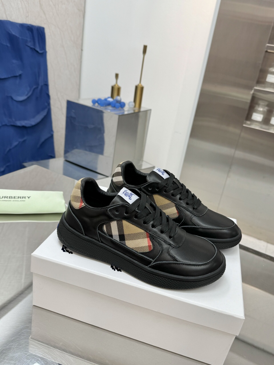 Burberry Terrace Check  Sneakers - Image 5
