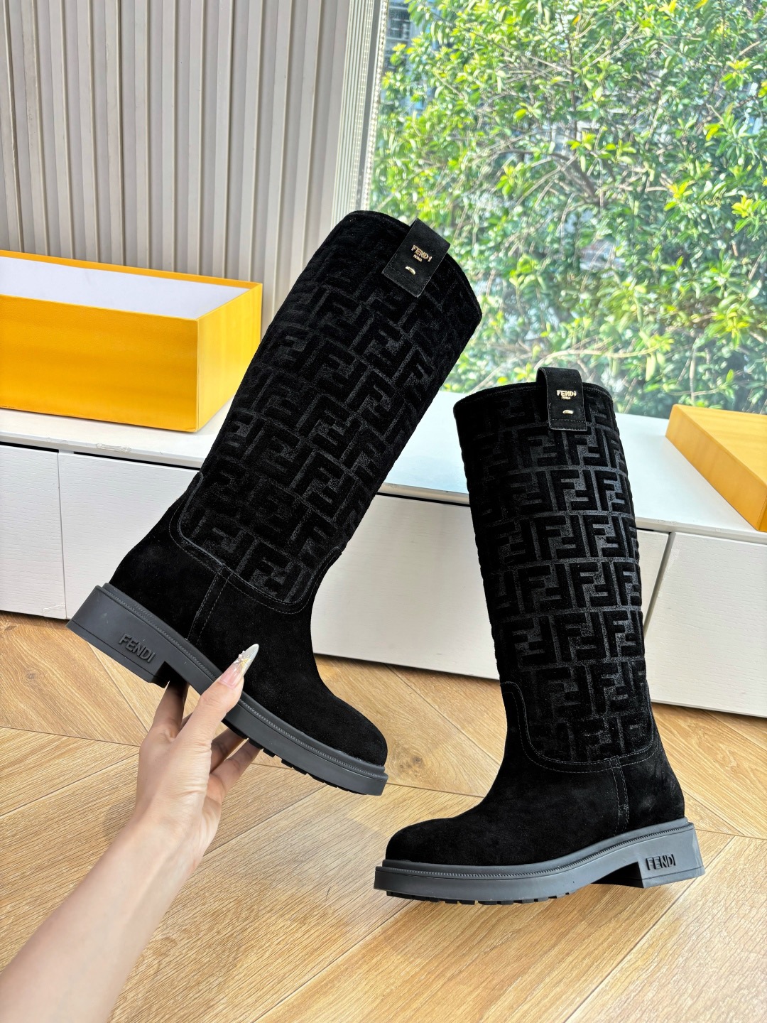 Fendi Filo Tall Suede Boots - Image 1