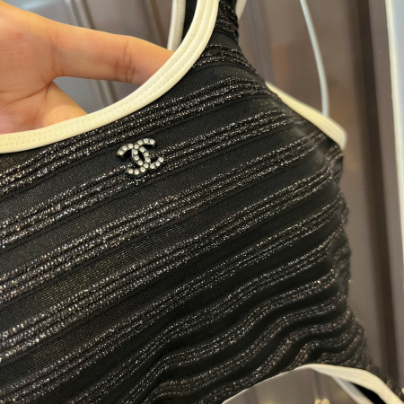 Chanel Baring One-piece Swimsuit Swimwear - Image 3
