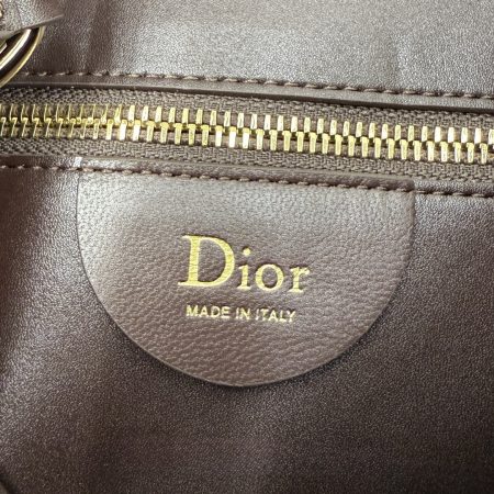 Dior Medium Diorly Bag Chocolate Suede - Image 9