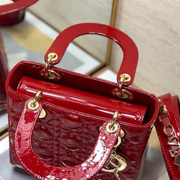 Dior Small Lady Bag - Lacquered Calfskin