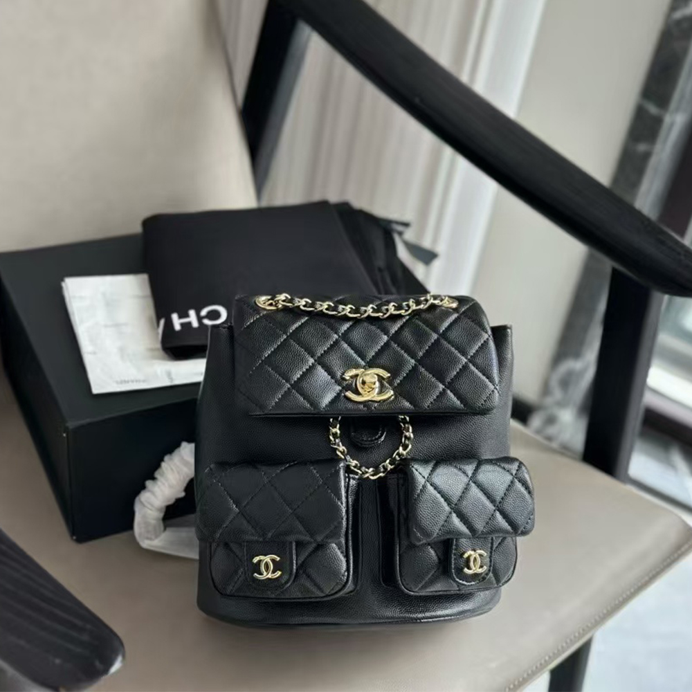Chanel Caviar Double Pocket Backpack - Image 3
