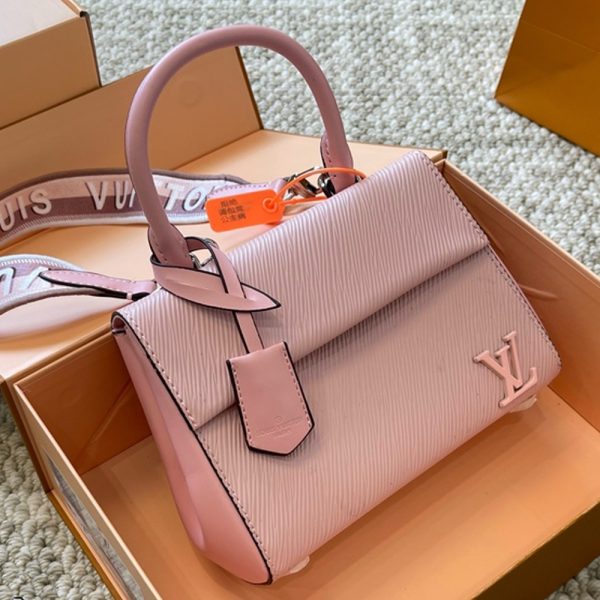 LV Cluny Grained Leather Shoulder Handbag