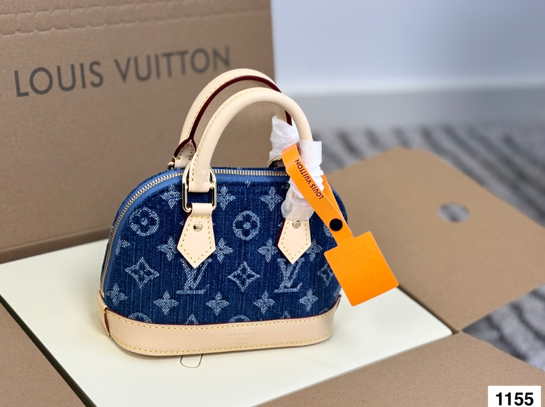 Lv Denim Shell Bag - Image 2