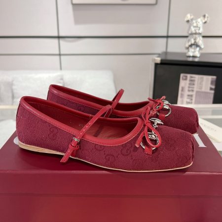 Gucci Ballet shoes with a bow and square toe - Image 2