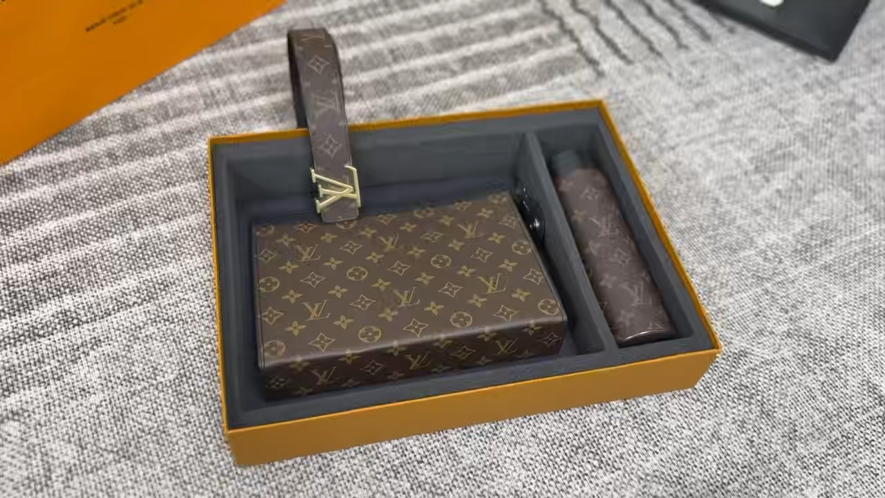 LV Belt + Handbag + Water Bottle Three-Piece Set - Image 1