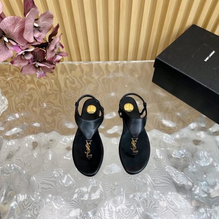 YSL Vitel Vernice Soft Thong Sandals - Image 6
