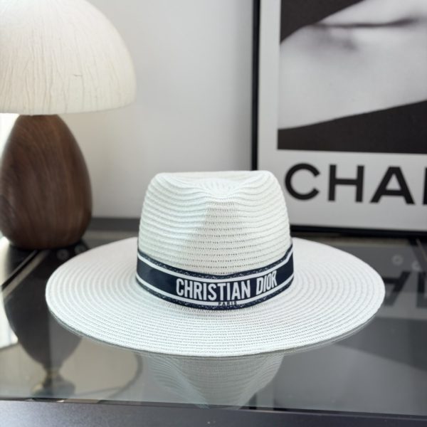 Dior Flat-Brimmed Straw Hat