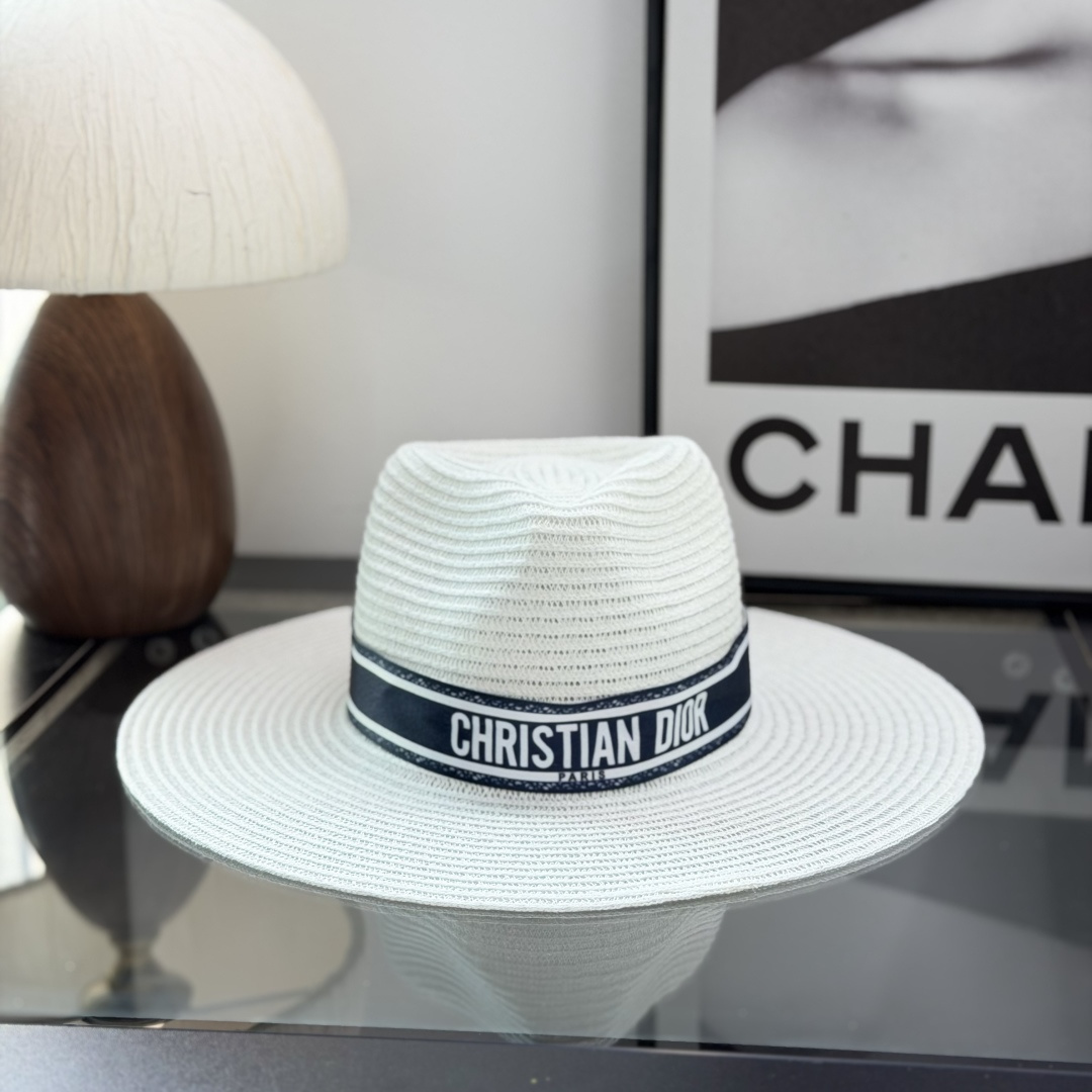 Dior Flat-Brimmed Straw Hat - Image 2