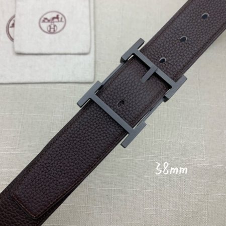 Hermes H Belt Buckle & Reversible Black For Women, Women Belt 380MM - Image 6