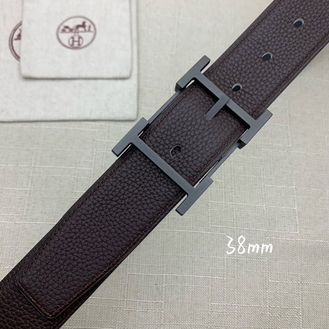 Hermes H Belt Buckle & Reversible Black For Women, Women Belt 380MM - Image 6