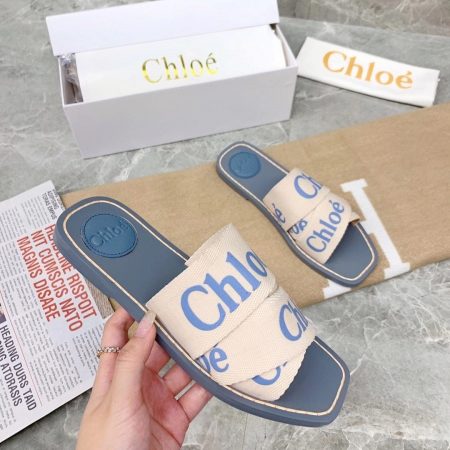 Chloe Woody Flat Mule Slide Sandals - Image 5