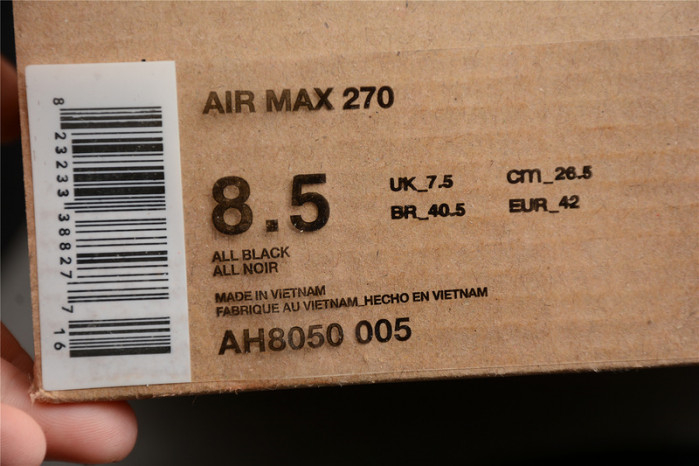 Nike Air Max 270 in black/white AH8050-002 - Image 14