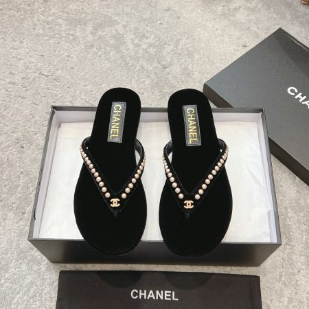 Chanel Velvet 25C Flip-flops 10A - Image 2