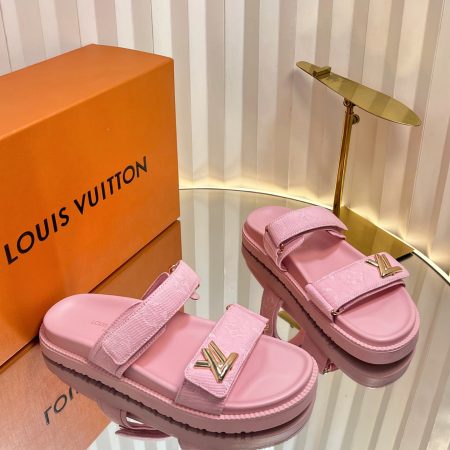 LV Sunset Flat Comfort Sandals in Monogram Canvas - Image 8