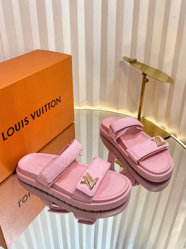 LV Sunset Flat Comfort Sandals in Monogram Canvas