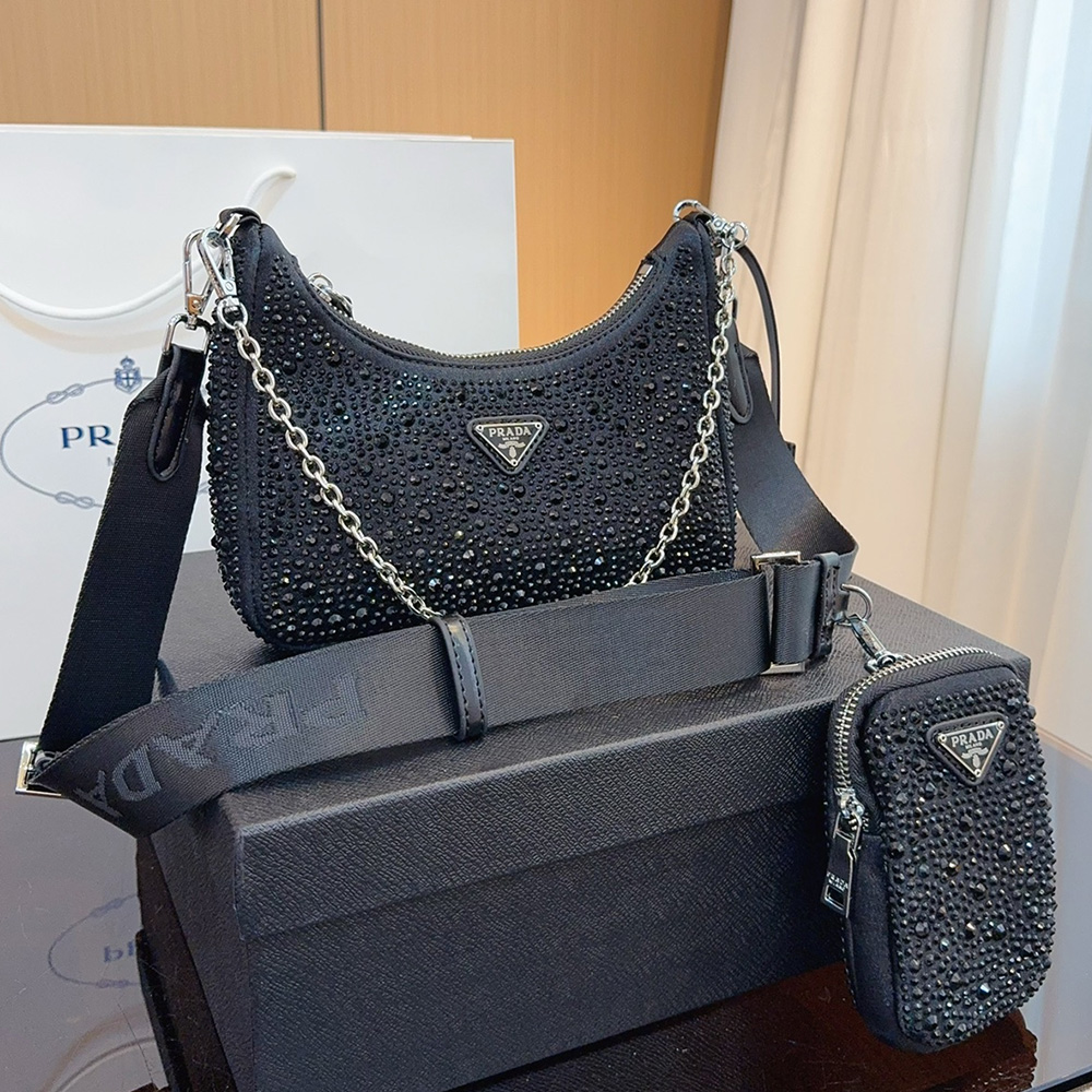 Prada Re-Edition  Crystal  Shoulder Messenger Bag - Image 3