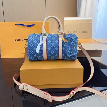 LV Keepall 25 Denim Handbag