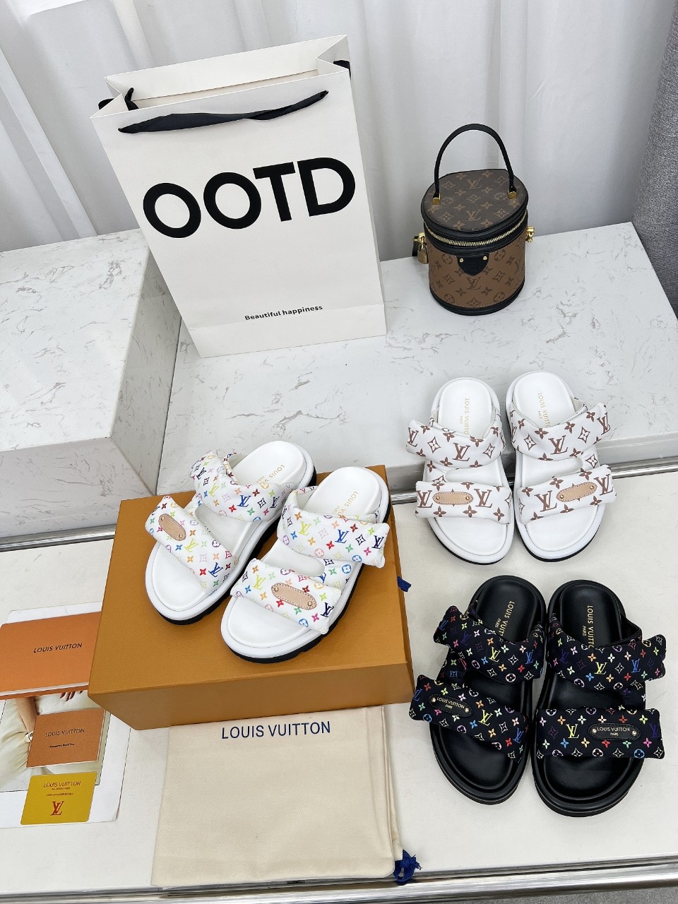 LV x TM Pool Pillow Comfort Mule Sandal - Image 1