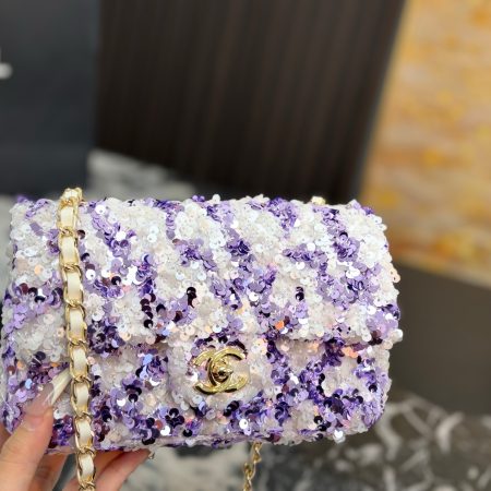 Chanel Sequined CF Chain Bag - Image 4