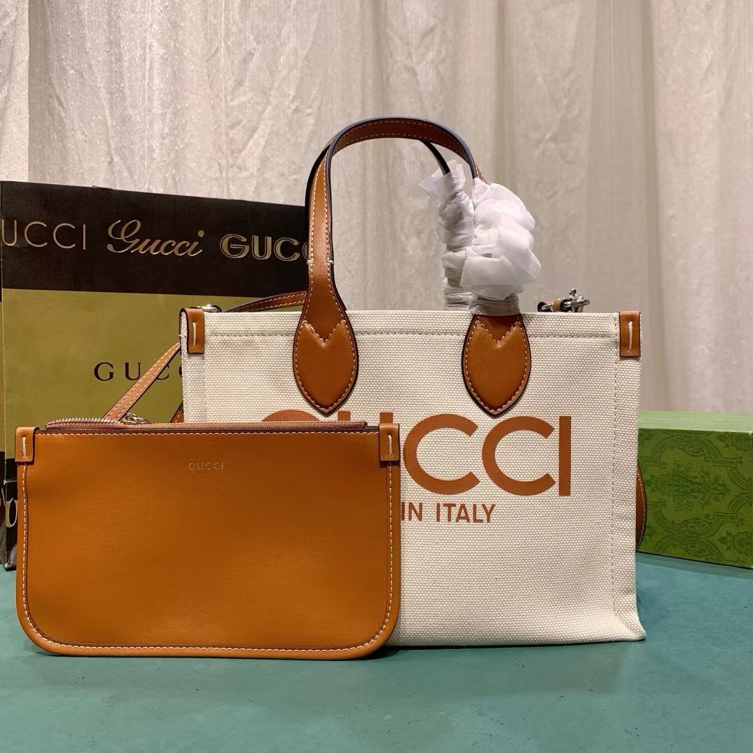 GUCCI TOTE BAG WITH GUCCI PRINT - Image 2