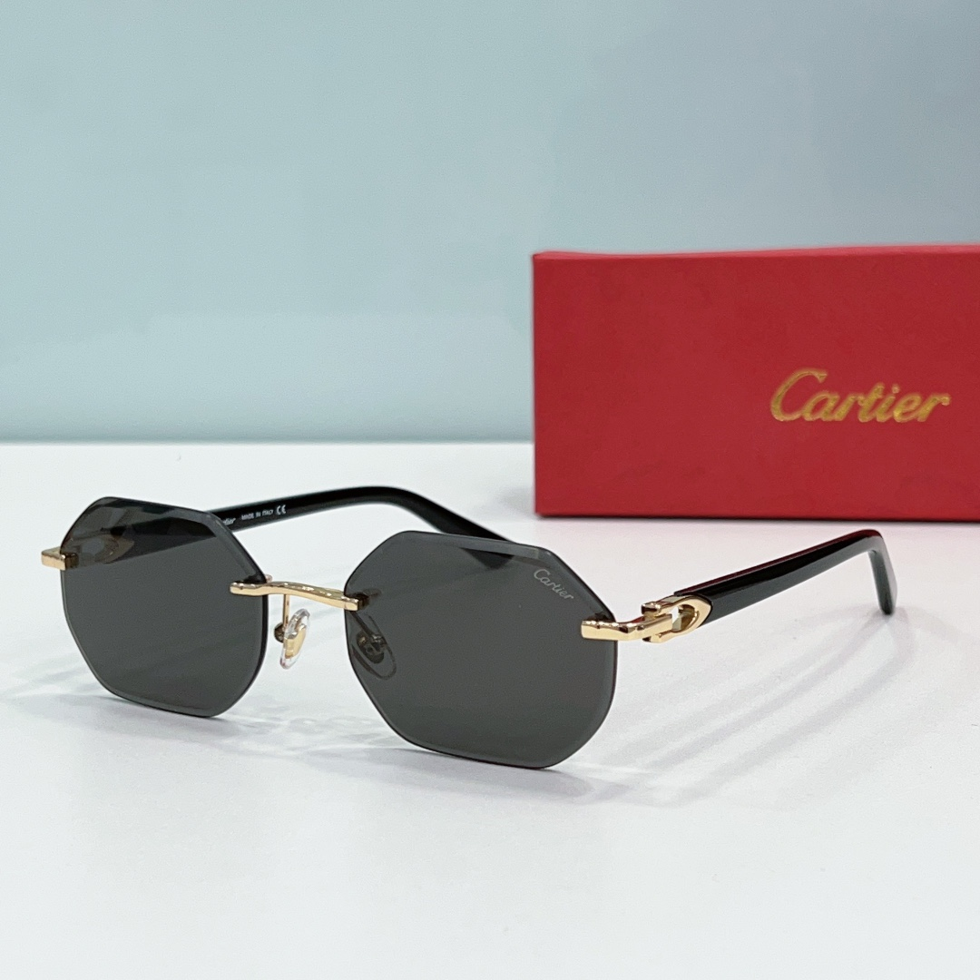 Cartier Metal Leg Rimless Sunglasses Top quality - Image 2