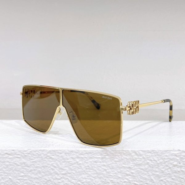 MIU MIU Thin Metal Mirror legs Sunglasses Top quality