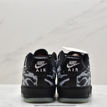 Nike Air Force 1 '07 QS Black Skeleton 2019 BQ7541-001 - Image 6